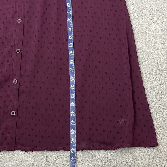 Torrid Woman Sheer Kimono Clit Dot Texture Plus sz 1X Button Front Lace Fairy - Picture 11 of 16